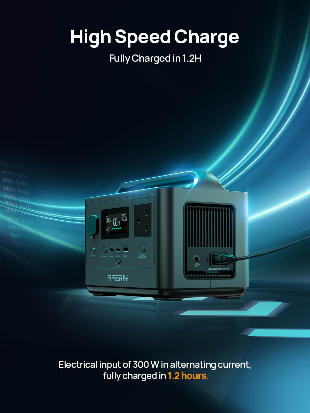 AFERIY P040 Tragbare Powerstation 400W 256Wh – Bild 3