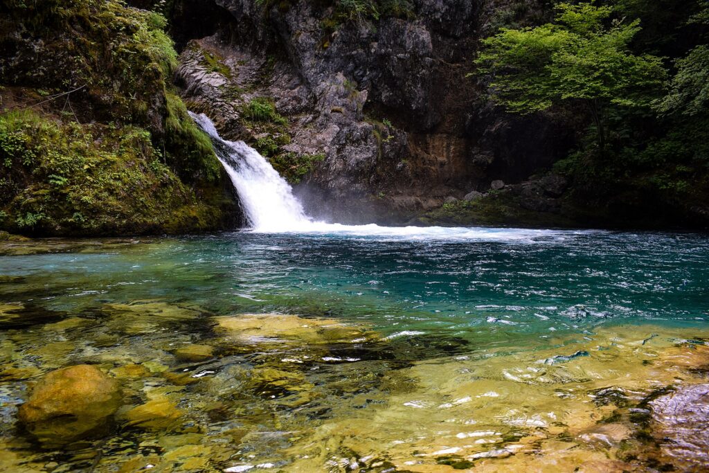 The Blue Eye spring near Theth, northern Albania mountains