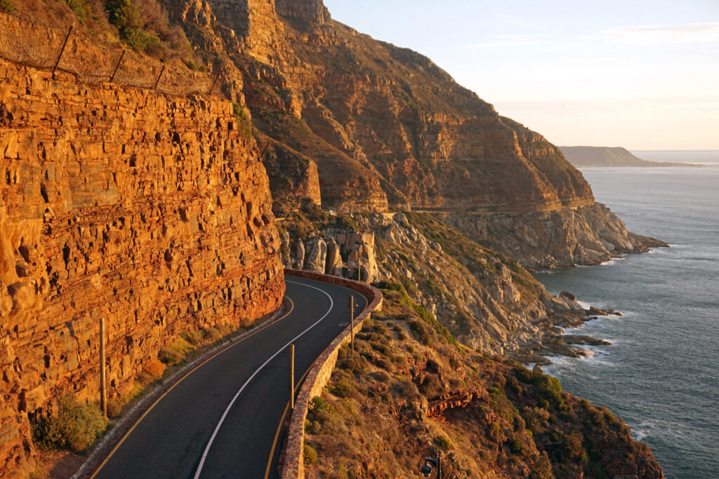 The coastal road of Chapman's Peak Drive near Cape Town