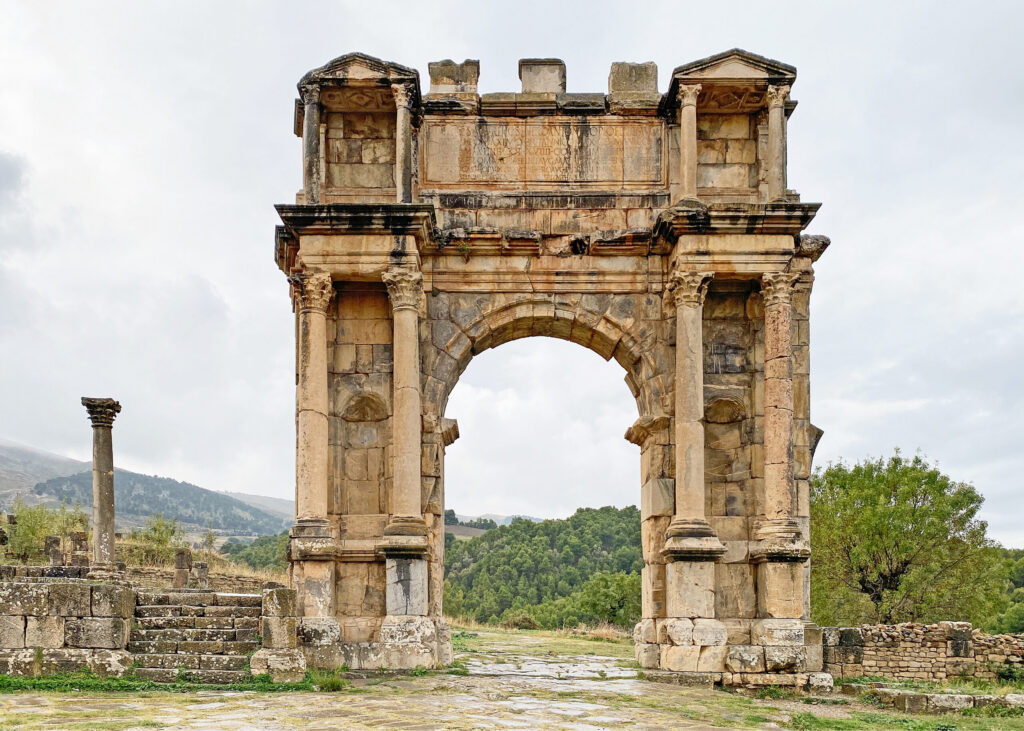 The Arch of Caracalla at the Roman site of Djemila