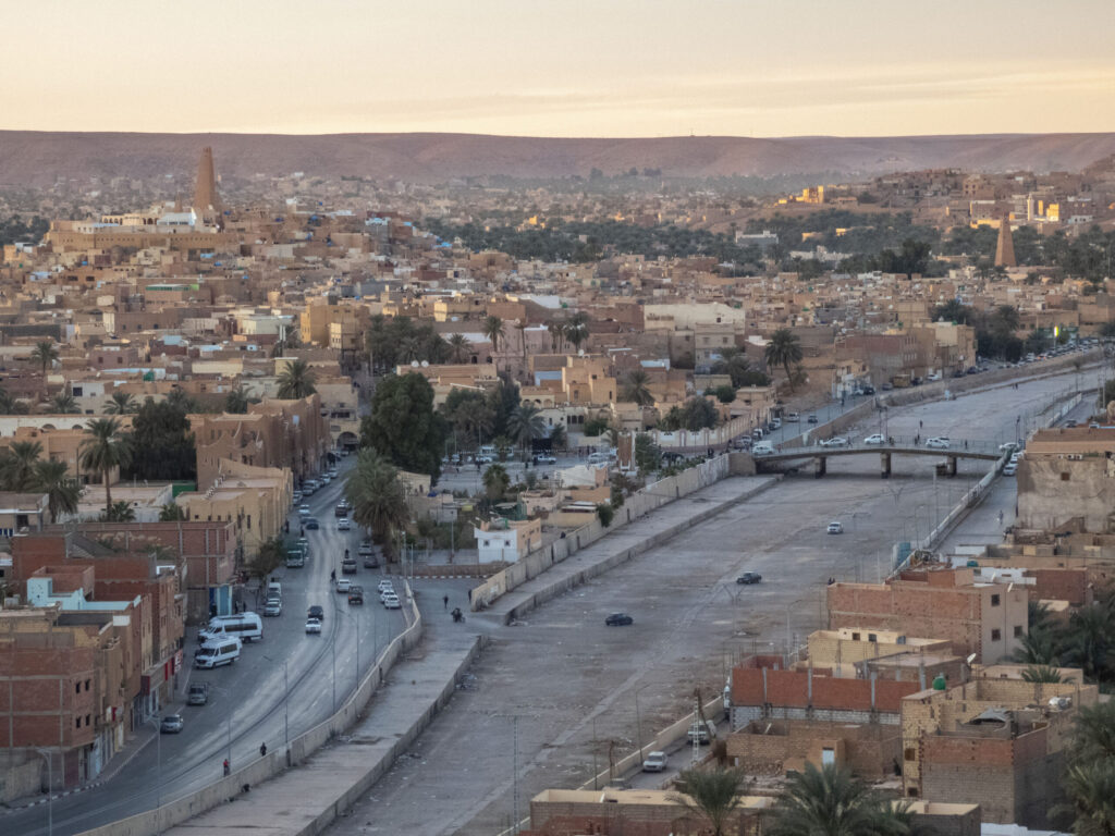 The M Zab Valley and Ghardaia seen from Melika