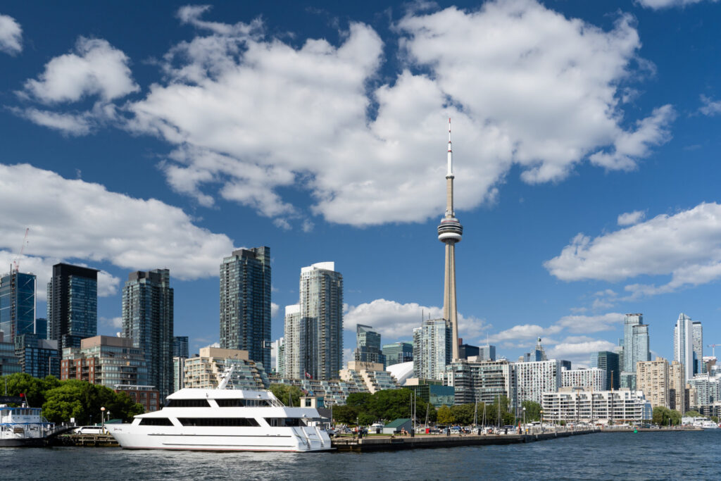 The Toronto skyline viewed from Ireland Park