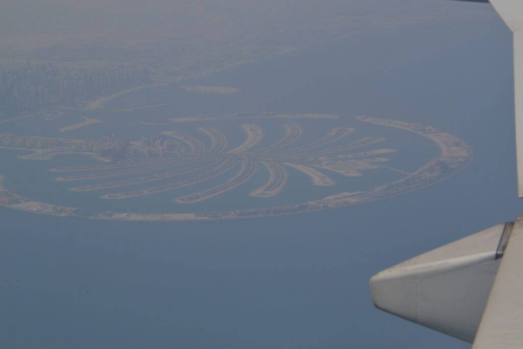 Aerial view of Palm Jumeirah in Dubai