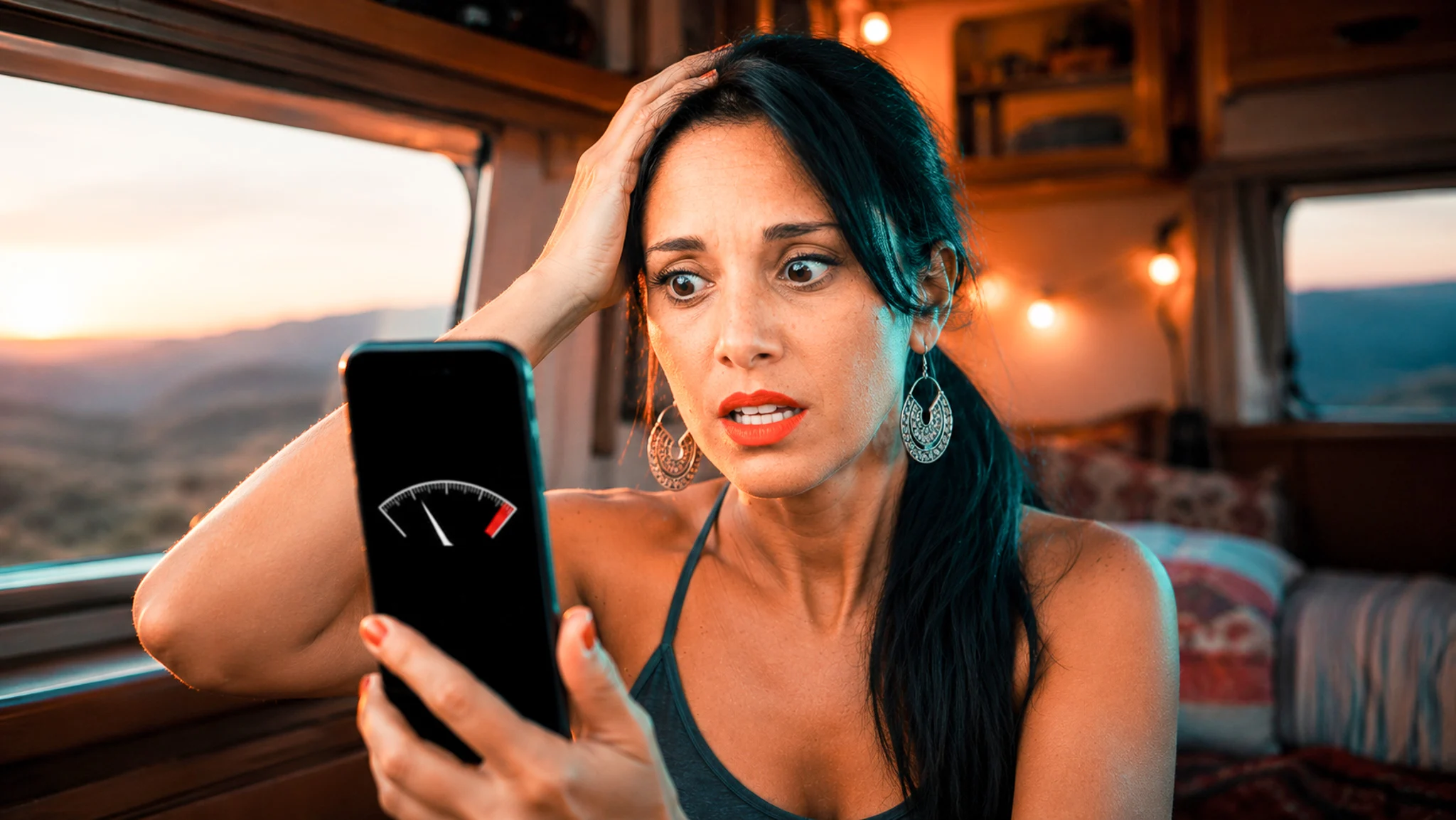 Managing mobile data usage while traveling in a van