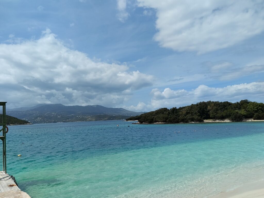 Ksamil beach and its islets, southern Albanian Riviera