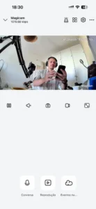 Live video stream from the Reolink Argus MagiCam in the Reolink app