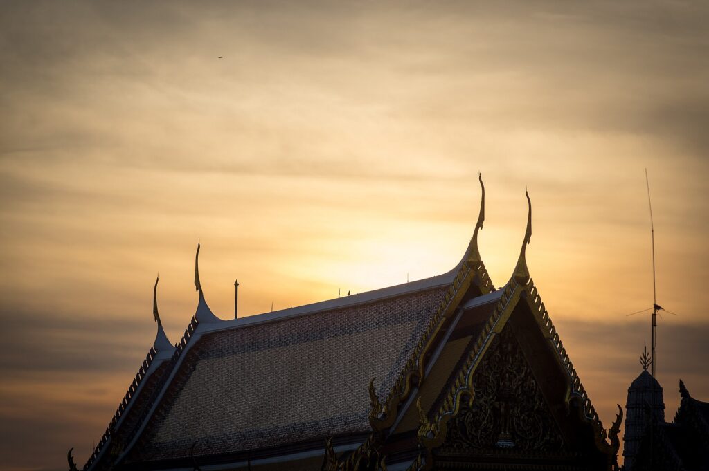 The Grand Palace and its golden roofs in Bangkok