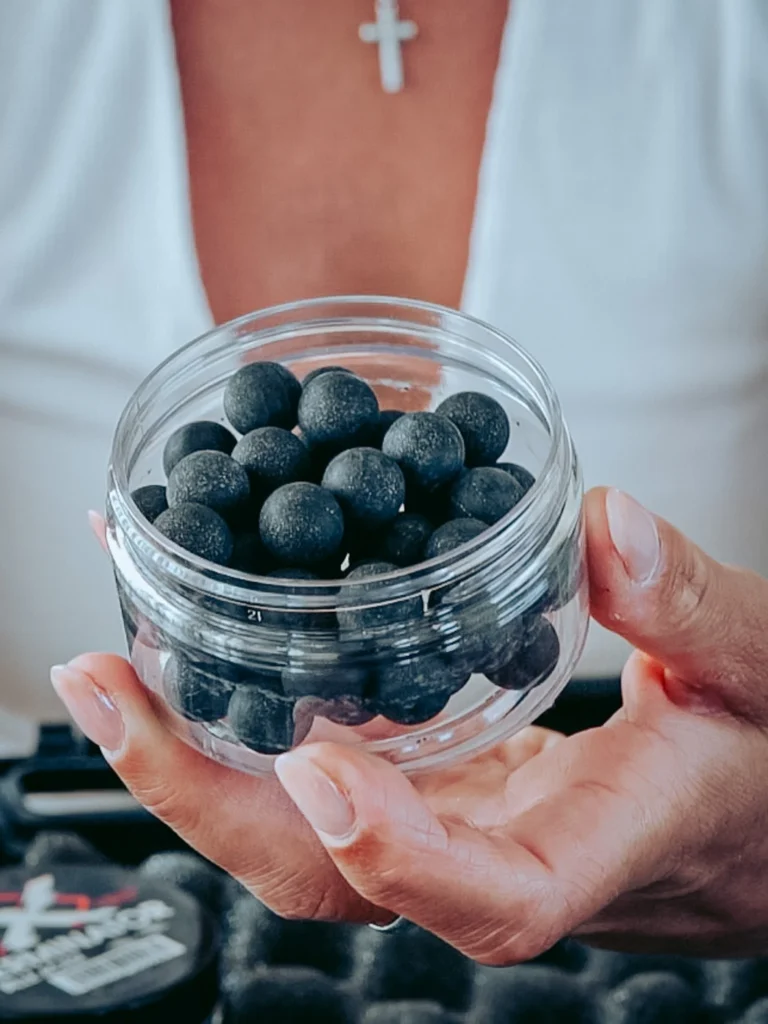 Rubber ball jar for defense gun, non-lethal ammunition in van