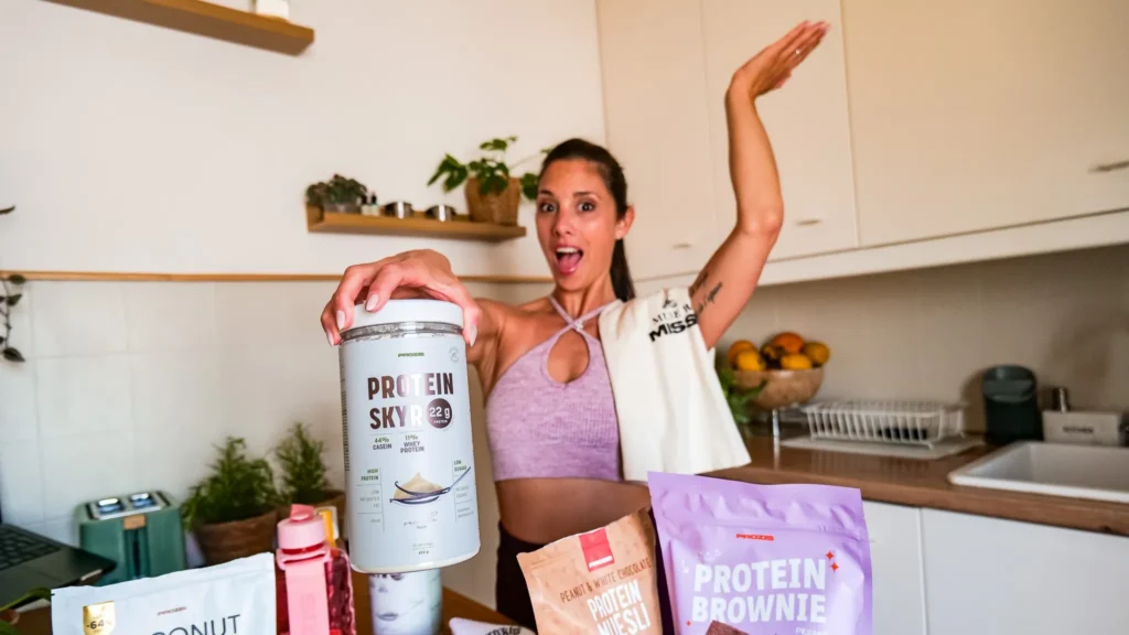A range of Prozis protein products including Protein Skyr