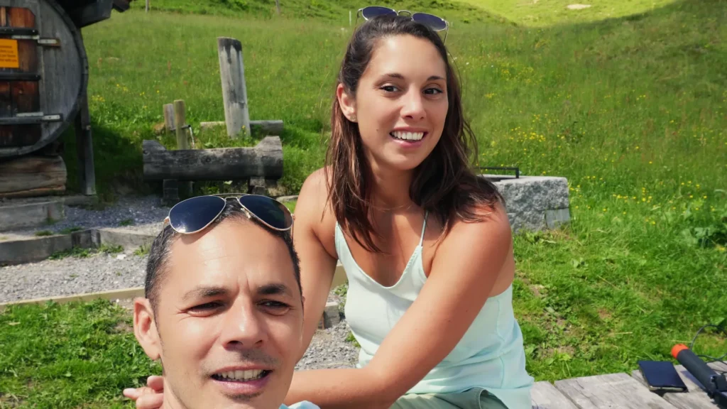 Caroline und Xavier bei ihrem Ausflug auf die Marbachegg im Entlebuch
